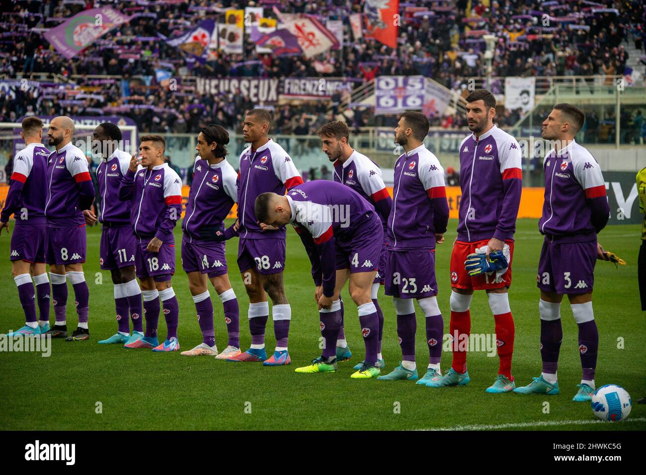 Artemio Franchi stadium, Florence, Italy, March 09, 2023, ACF Fiorentina  team line-up during CF Fiorentina vs Sivasspor - UEFA Conference League foo  Stock Photo - Alamy