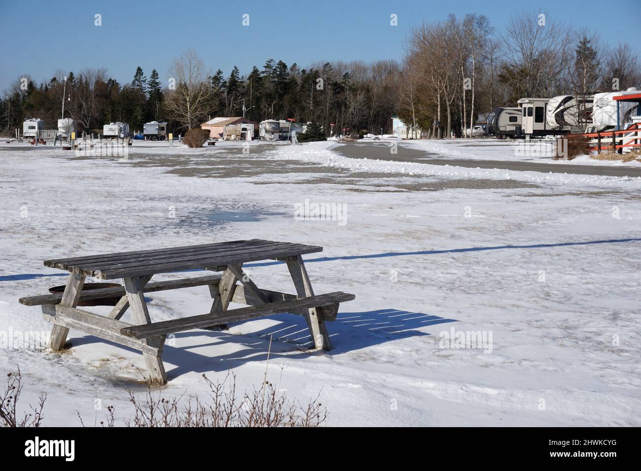 The Ocean Campground, St Andrews, New Brunswick Stock Photo