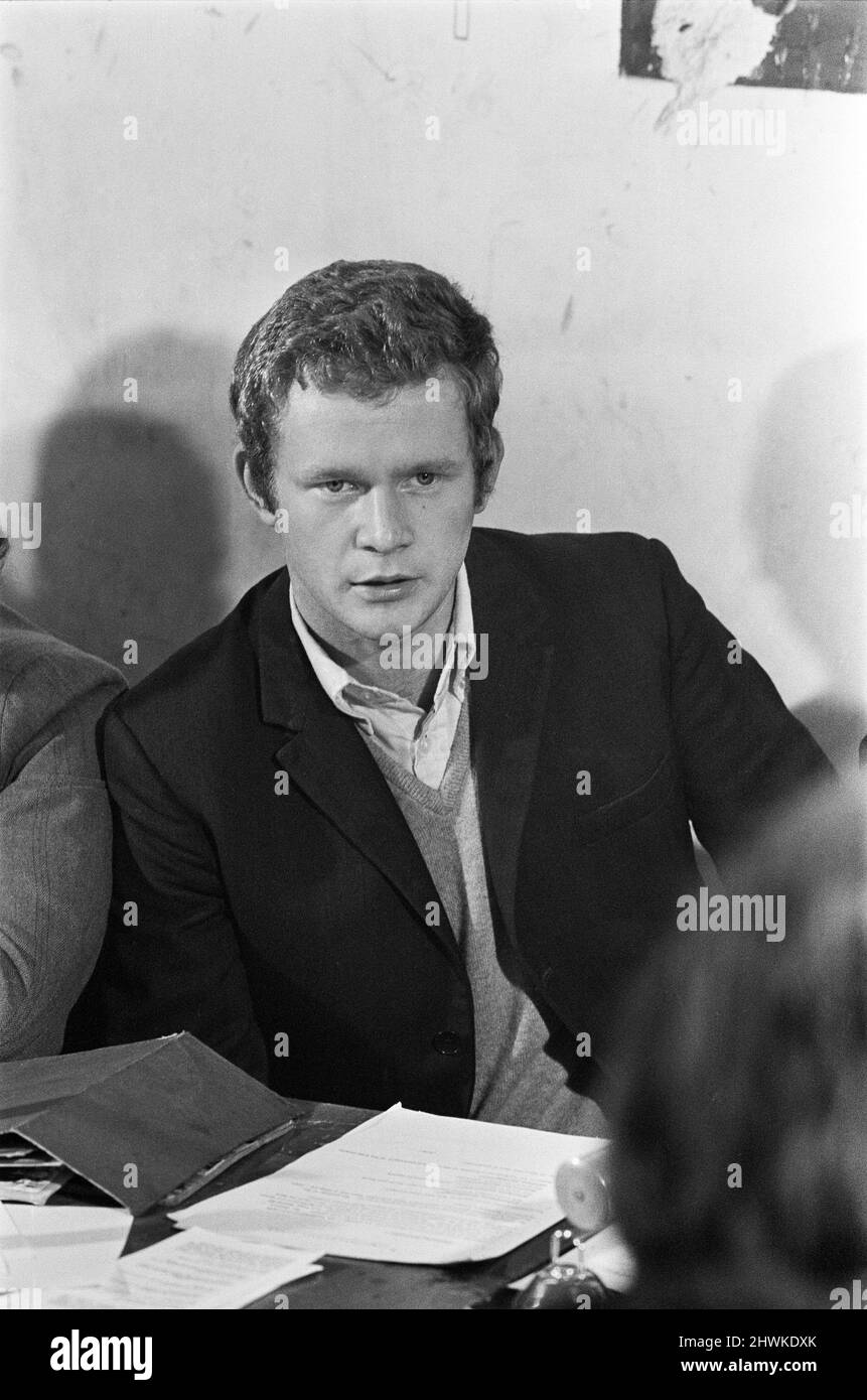 Provisional IRA meeting in Derry, Northern Ireland. Pictured, Martin McGuinness. 12th April 1972. Stock Photo