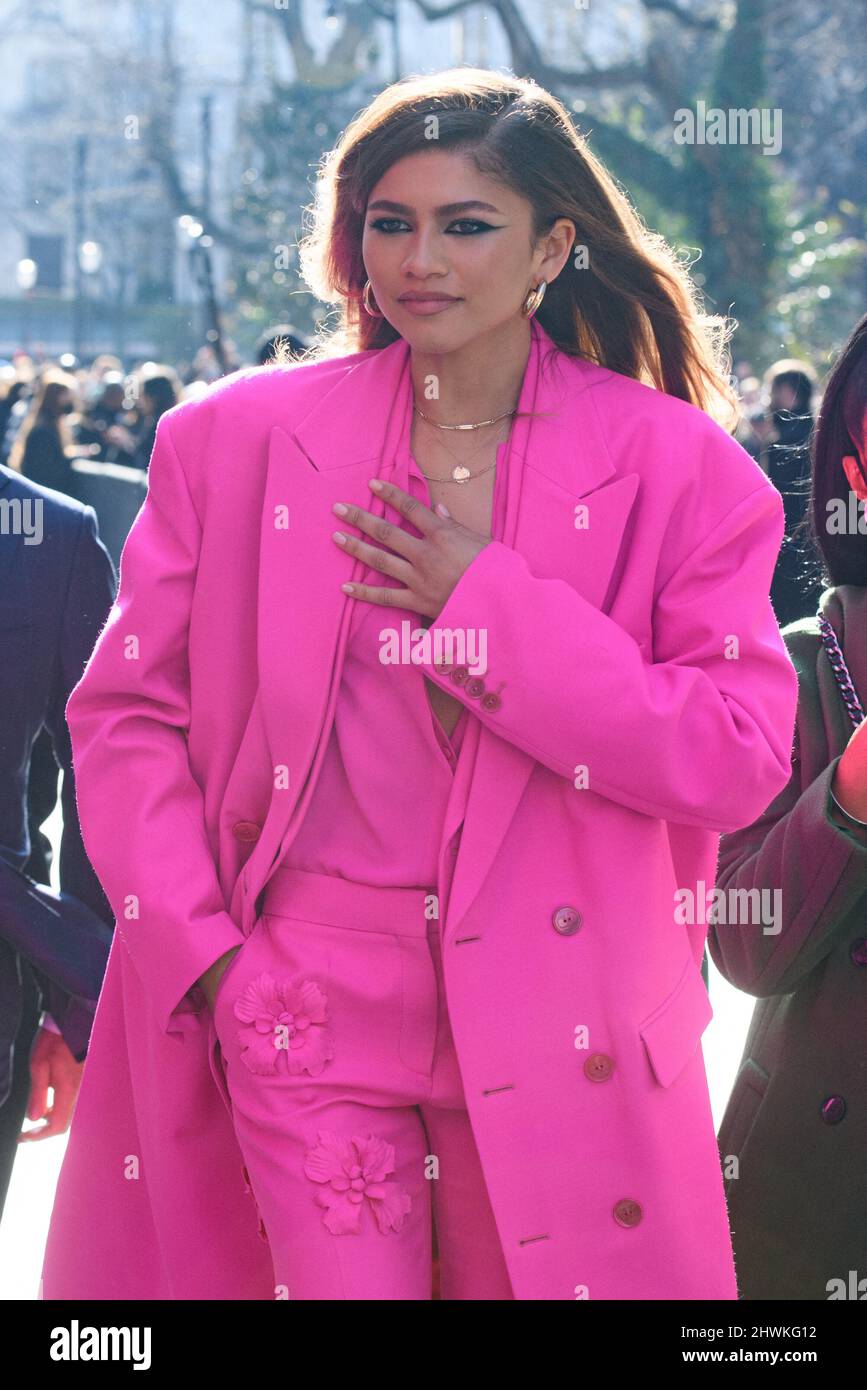 Paris, France. 06th Mar, 2022. Zendaya attends the Valentino Womenswear