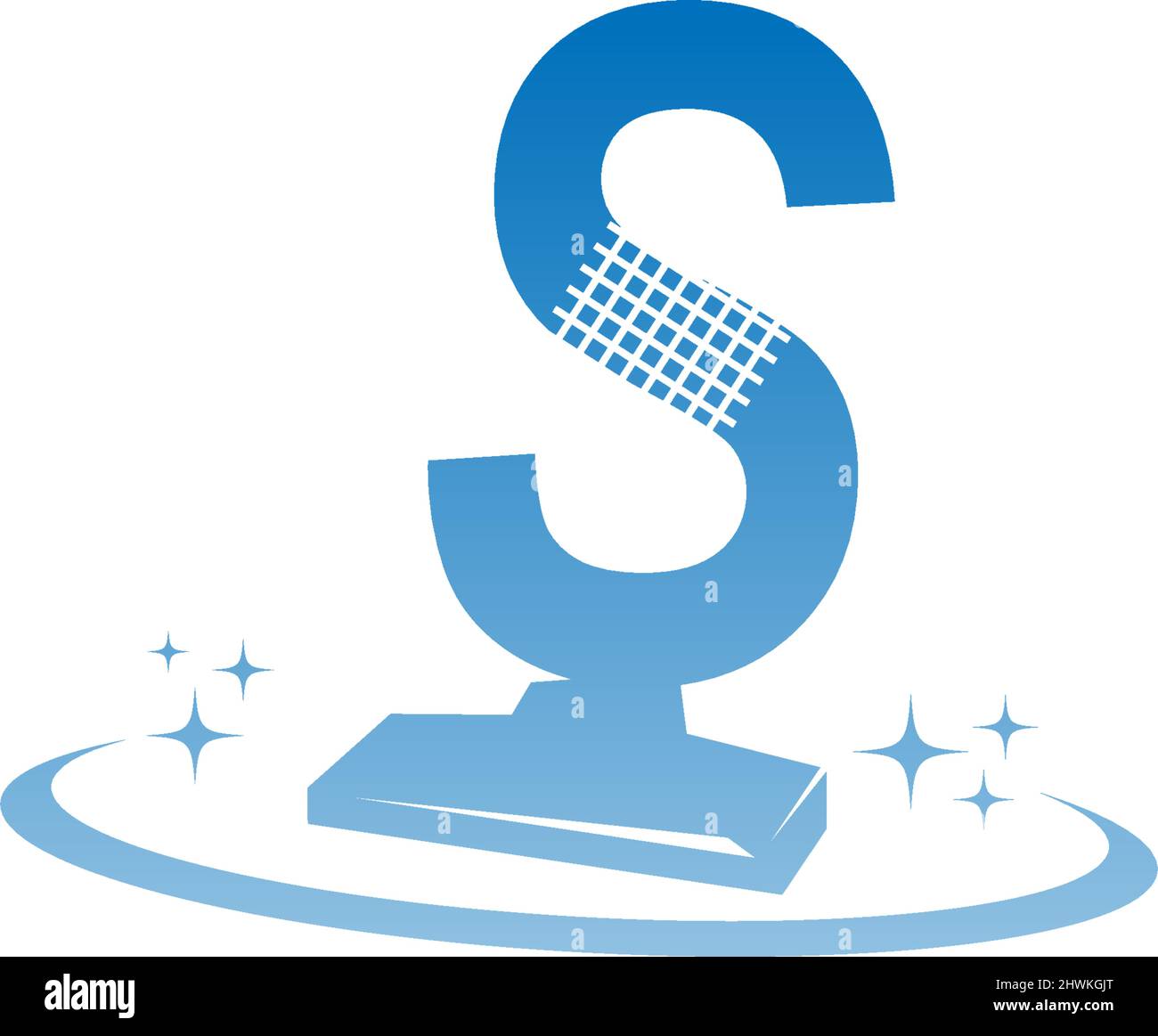Cleaning service logo illustration with letter S icon template vector ...