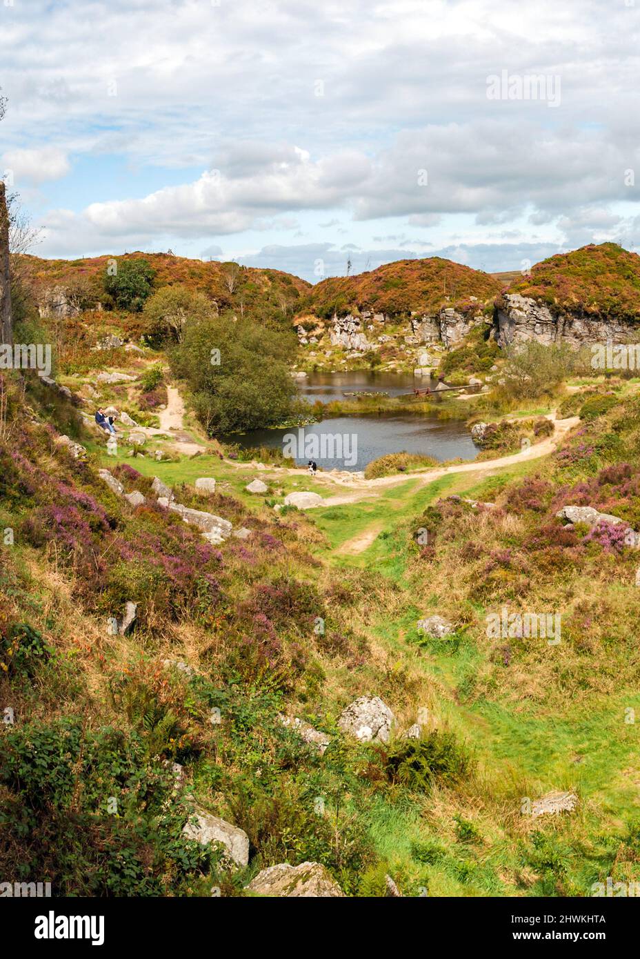 UK, England, Devonshire, Dartmoor. Haytor Rocks disused quarry Stock