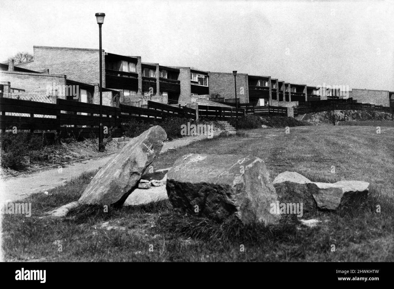 Split level housing at Donwell Village, Washington. 3rd May 1972 Stock