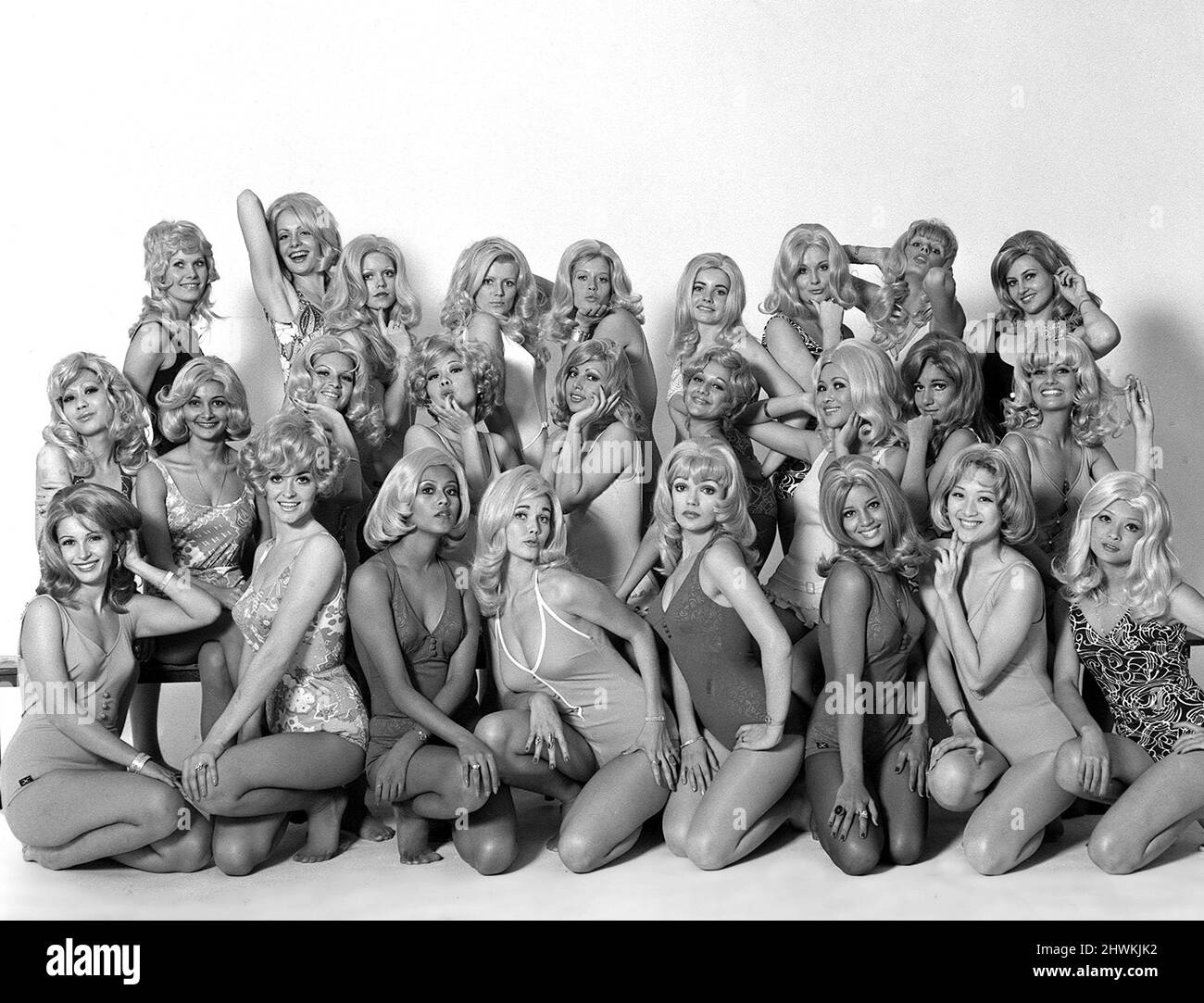 Miss World Contestants November 1972 Stock Photo