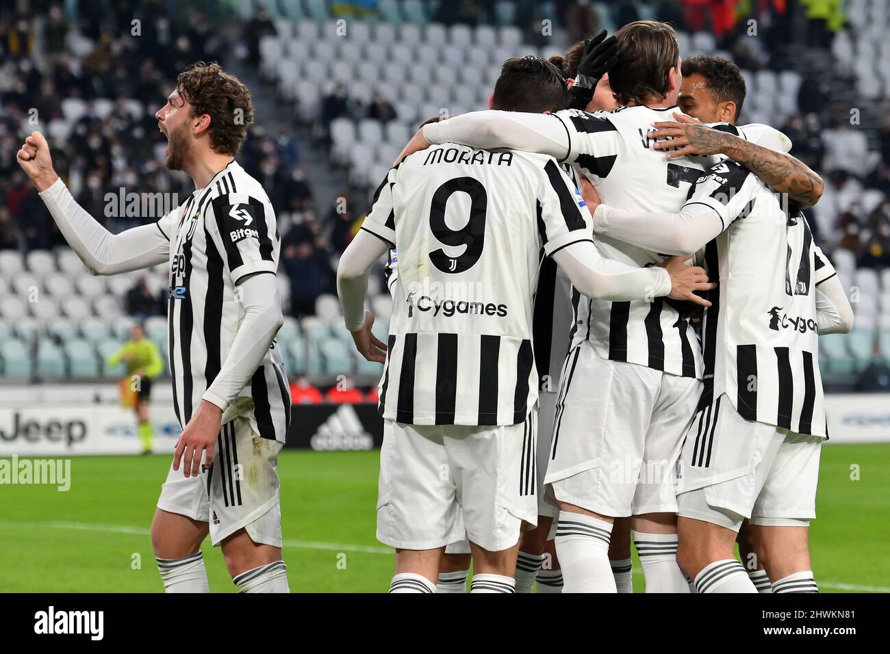 Serie A football match: FC Juventus vs. Spezia-Xinhua