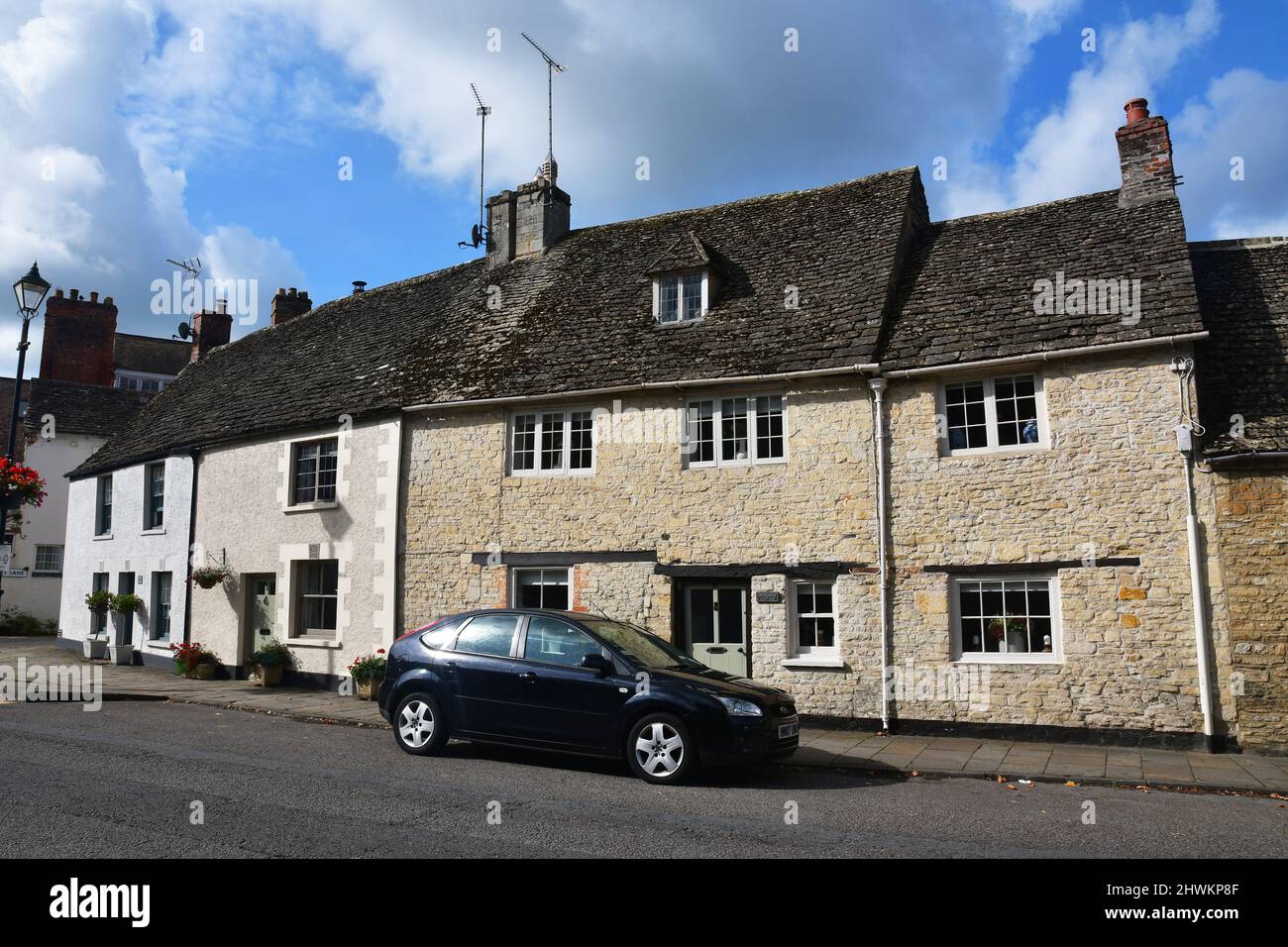Houses on a street in Cricklade, Wiltshire, UK Stock Photo Alamy