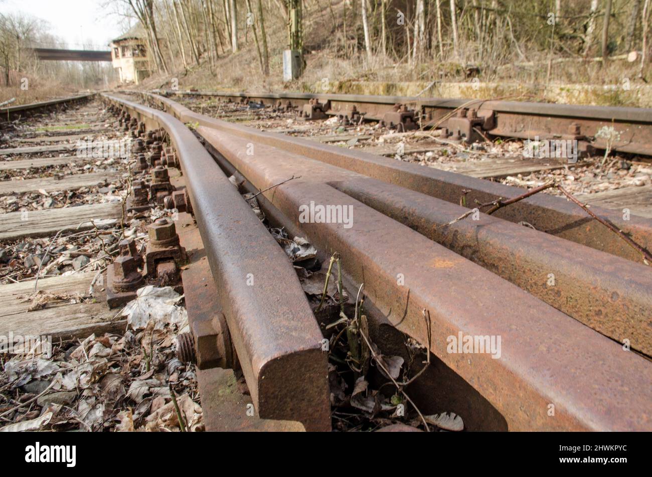 Alsdorf 2022: Altes Stellwerk Stock Photo