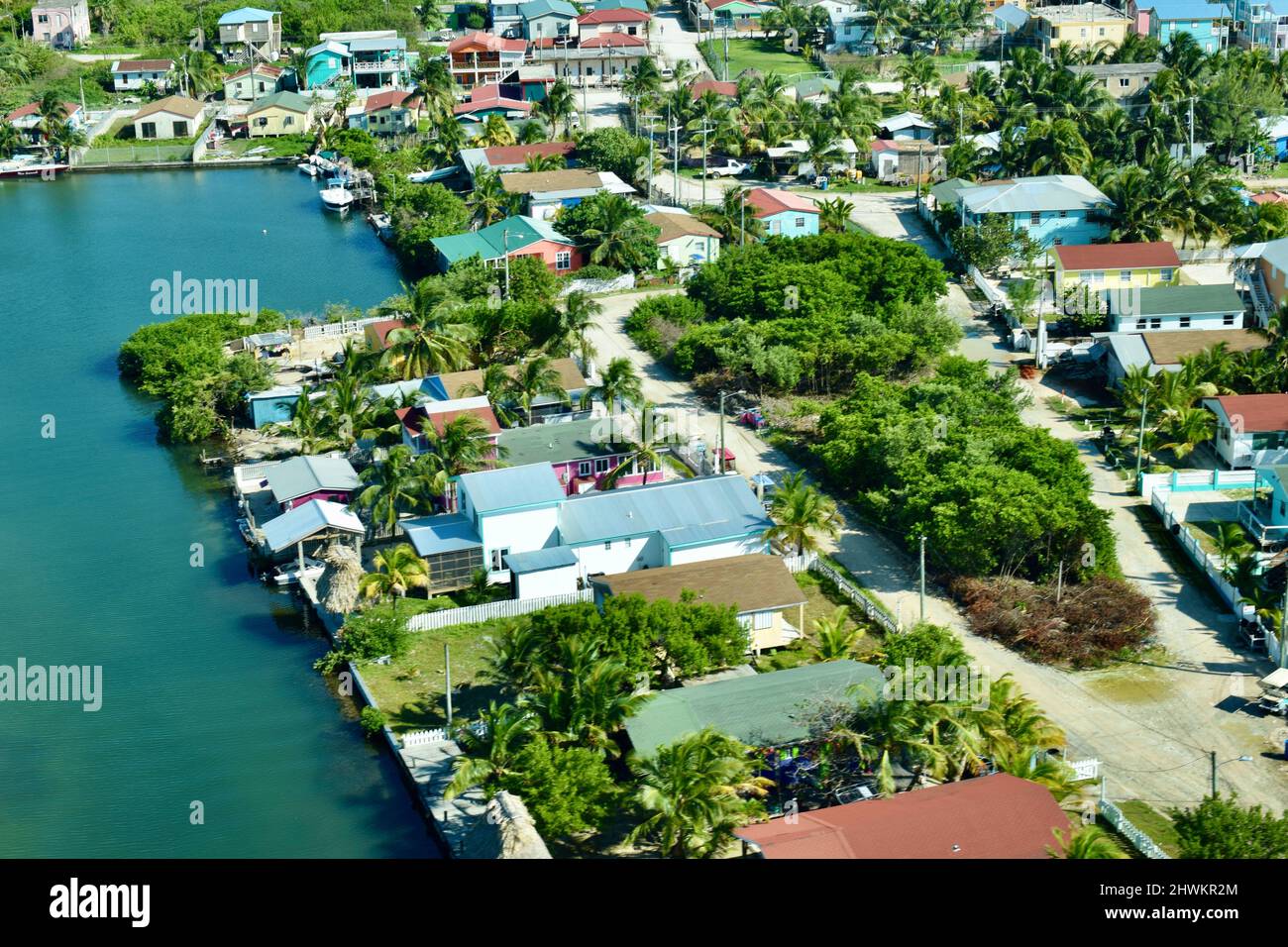 Ambergris caye belize aerial hires stock photography and images Alamy