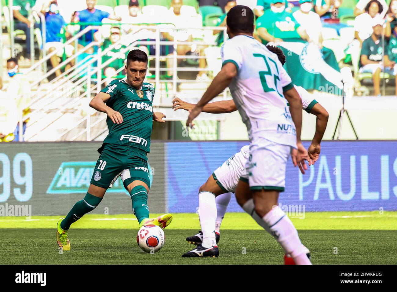 Brazil. 17th Mar, 2022. SP - Sao Paulo - 03/17/2022 - PAULISTA 2022,  PALMEIRAS X CORINTHIANS - Palmeiras player Dudu during a match against  Corinthians at the Arena Allianz Parque stadium for