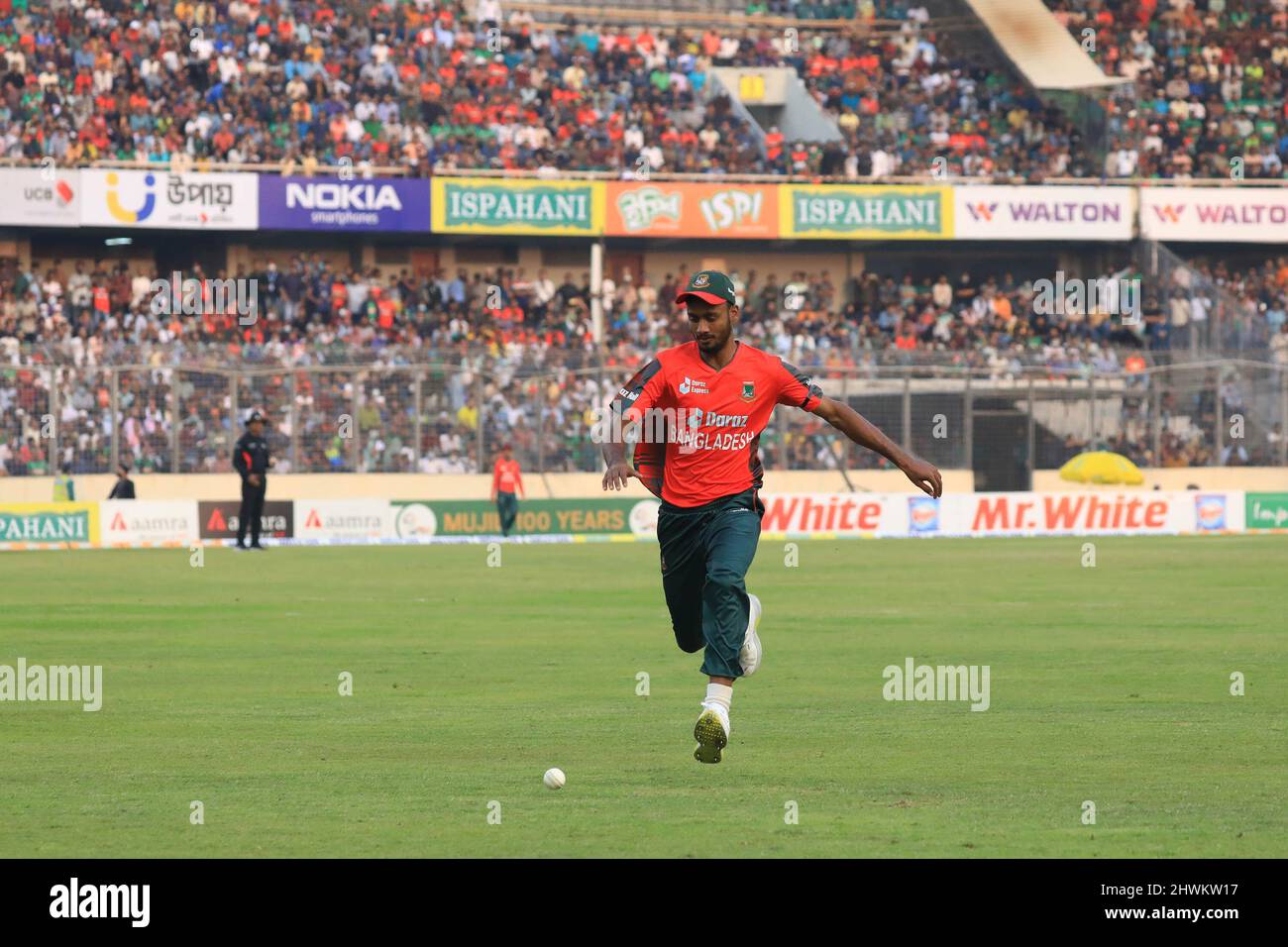 Bangladesh Cricket Player Shoriful Islam In Action During The Second T Match Between Afghanistan Cricket Team And Bangladesh At Sher E Bangla National Cricket Stadium Afghanistan Won By 8 Wickets With 14 Balls Remaining