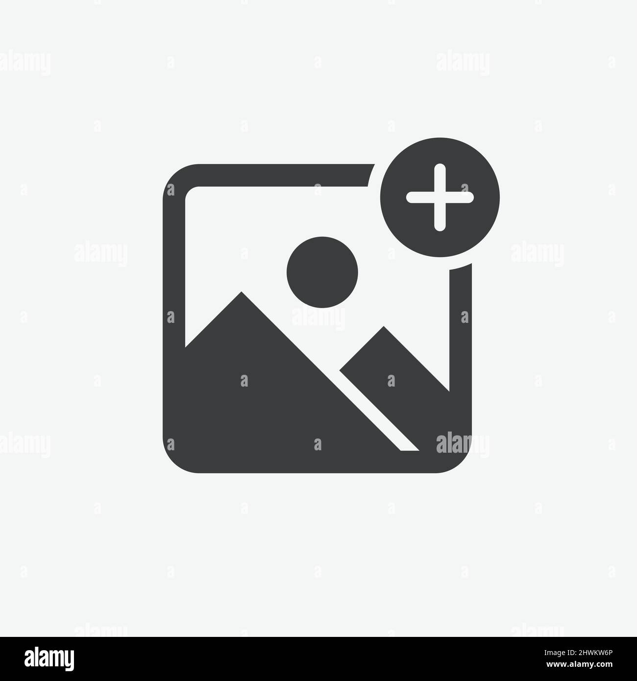 Multimedia Image Gallery Flat Design Icon Stock Vector