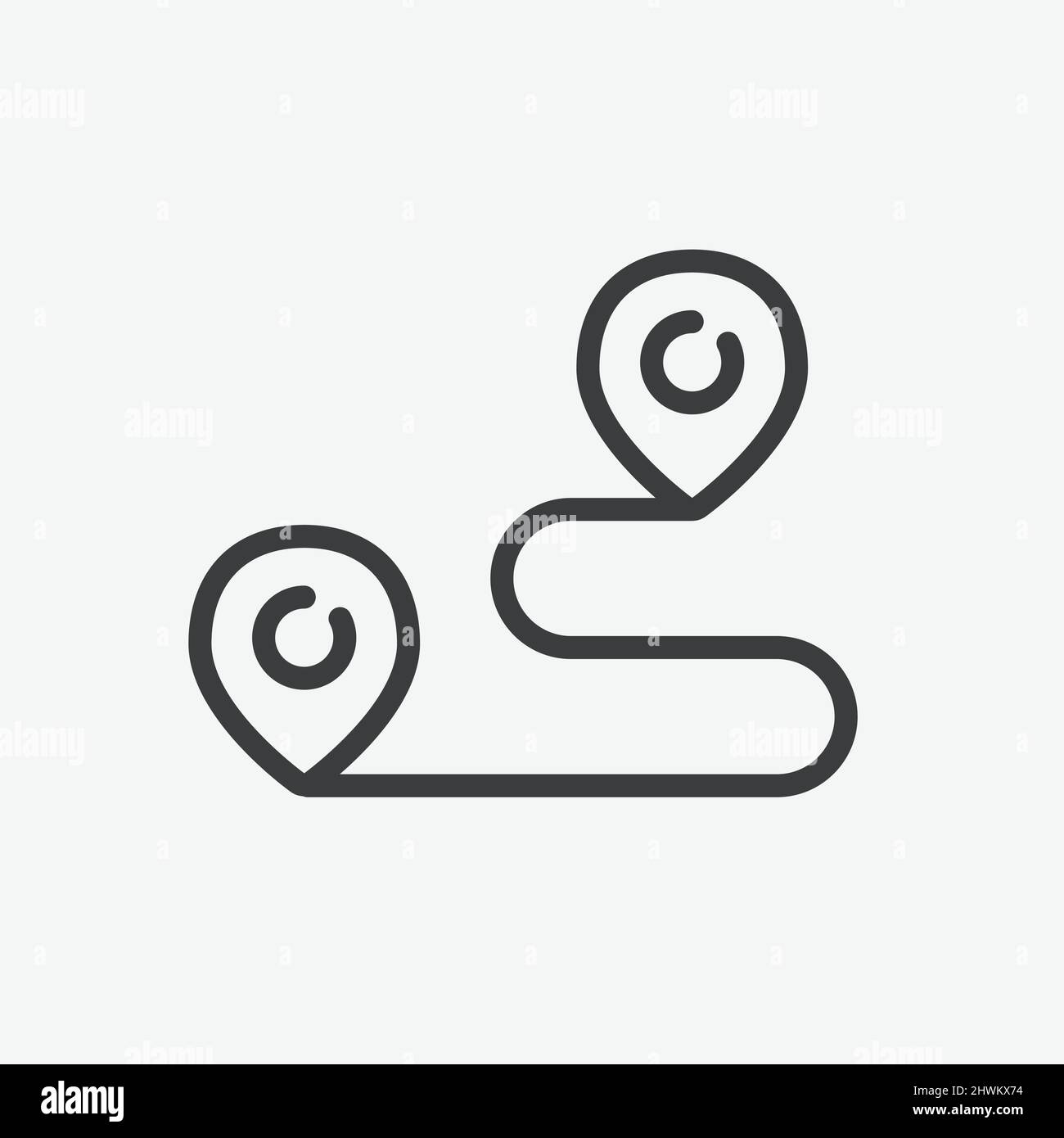 Location Pin Map Route Flat Design Vector Icon Stock Vector Image & Art ...
