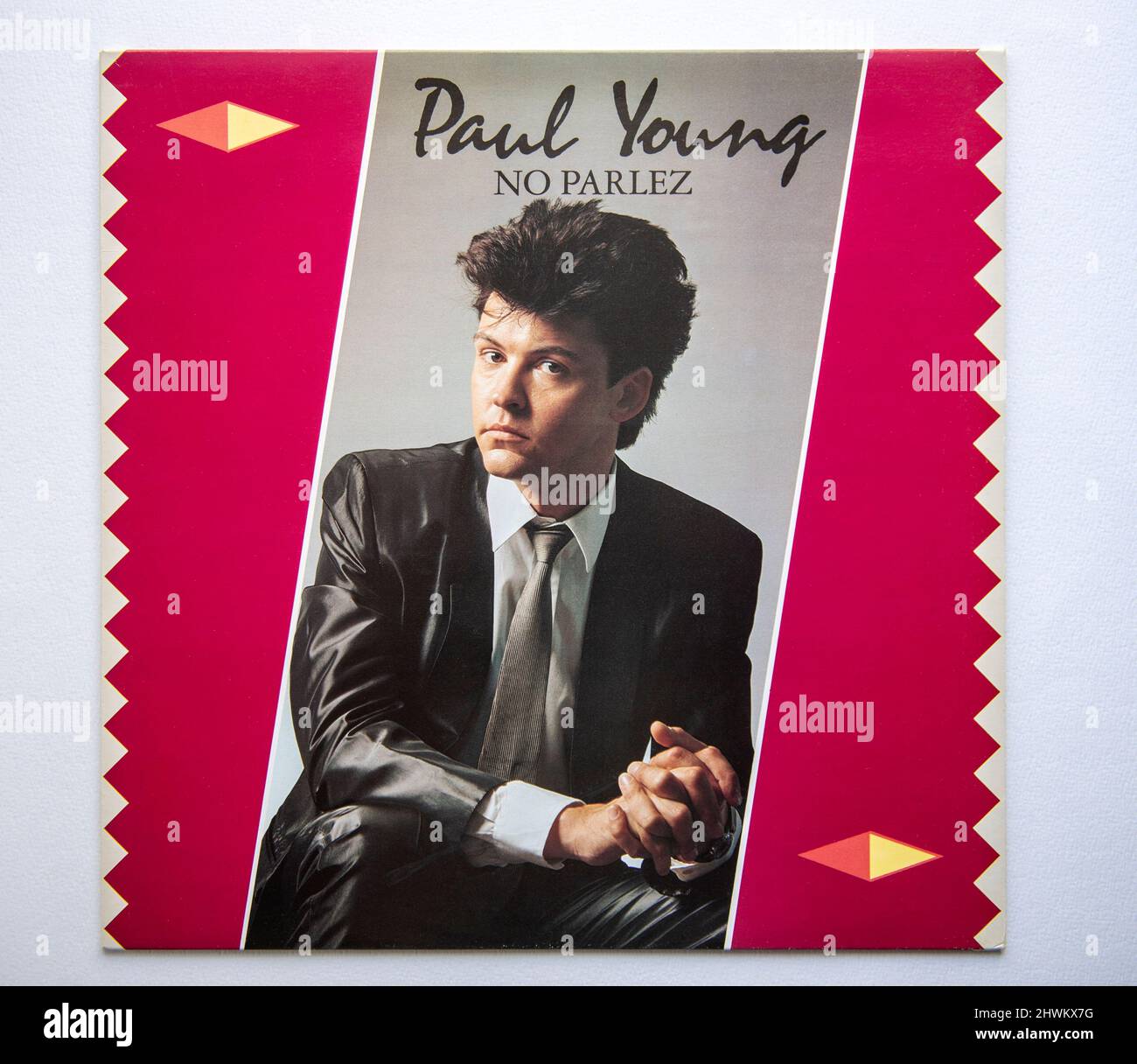 LP cover of No Parlez, the debut studio album by Paul Young, which was released in 1983. Stock Photo
