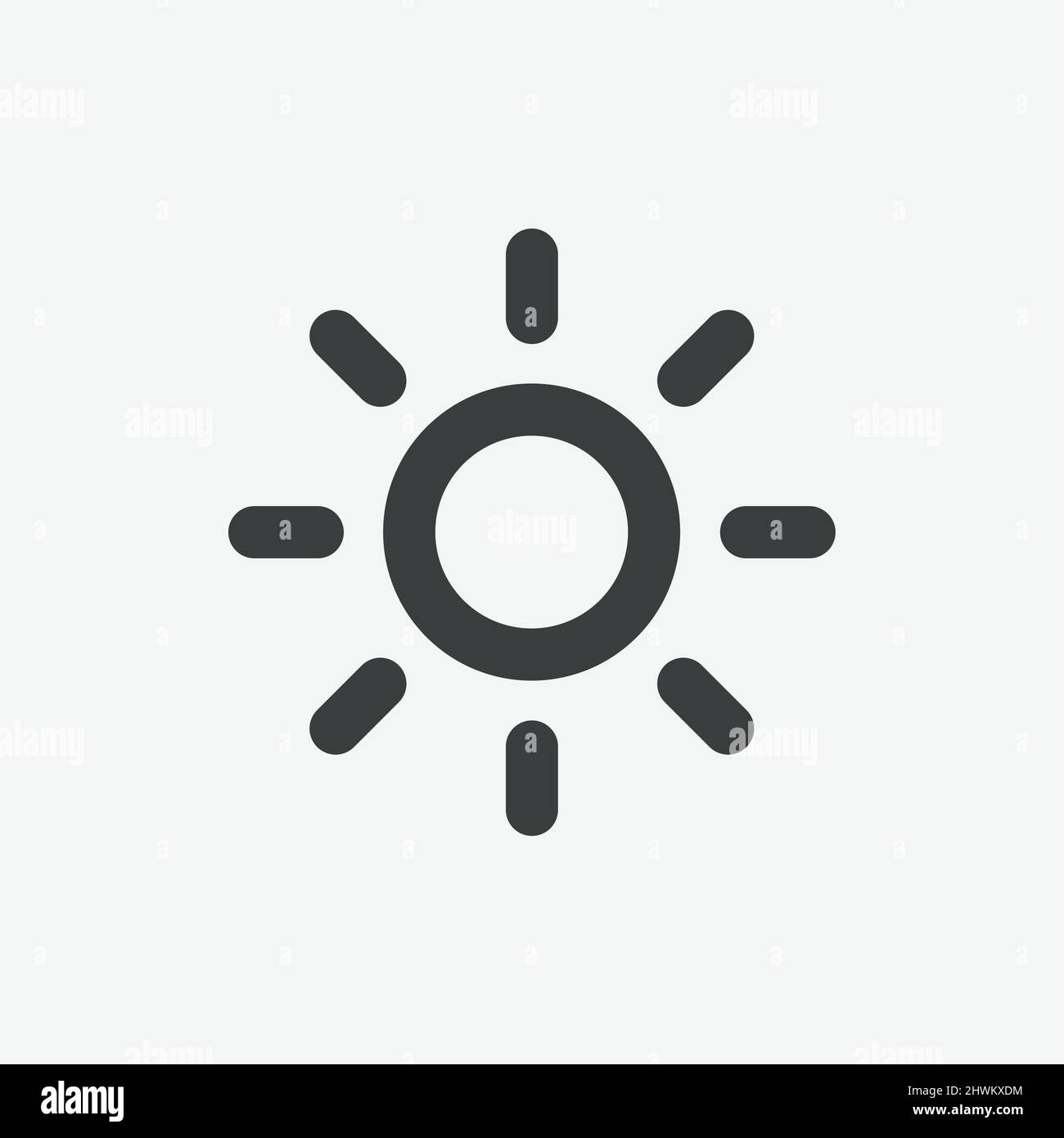Sun Brightness Flat Vector Icon Stock Vector Image & Art - Alamy