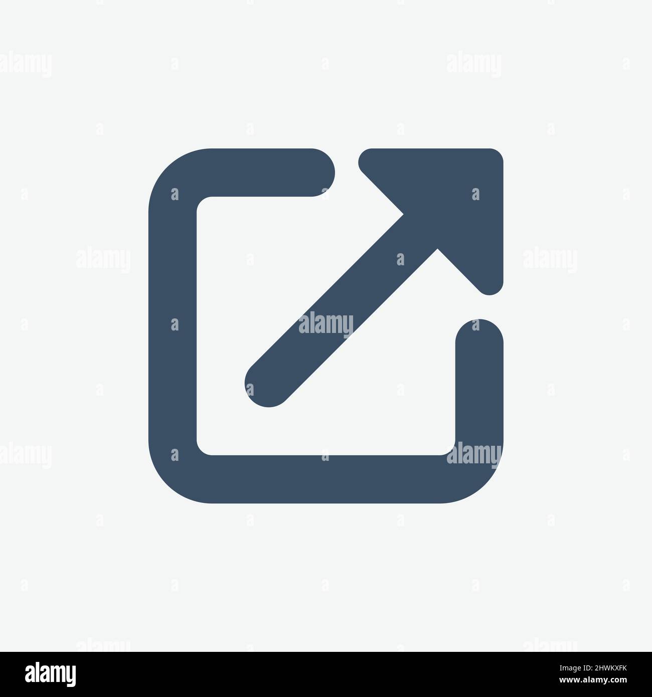 Share Flat Vector Icon Stock Vector
