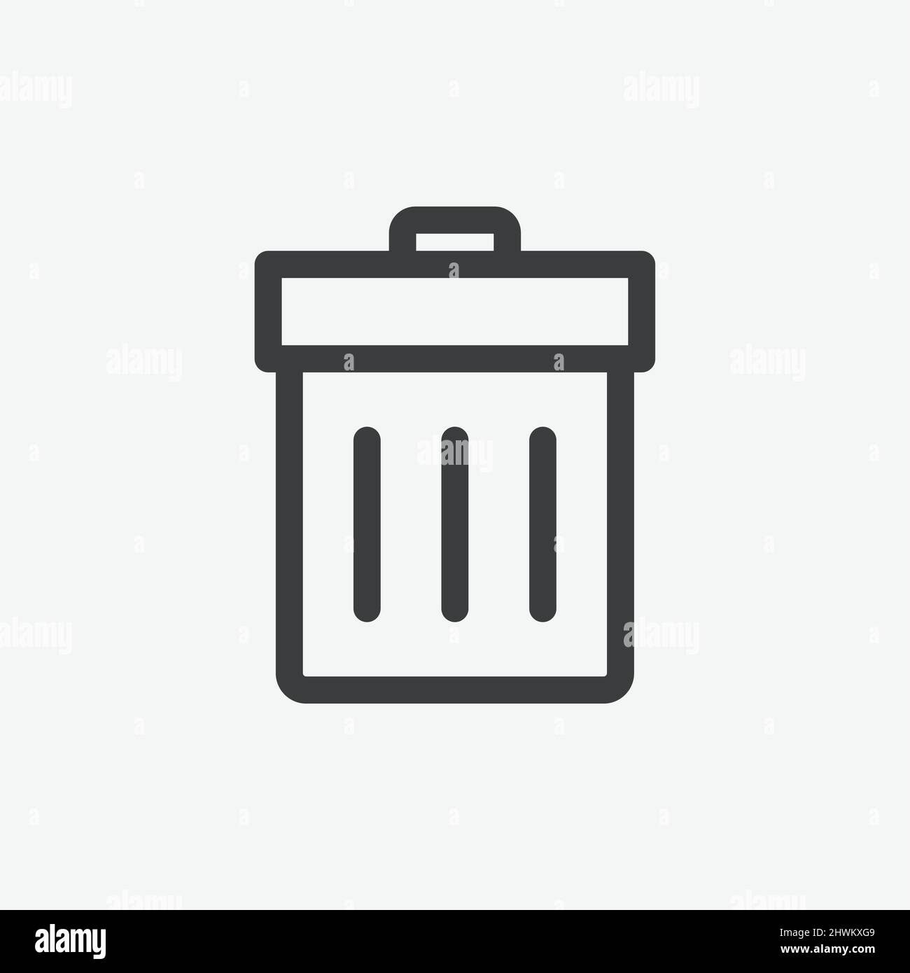 Trashcan Can Symbol Flat Vector Icon Stock Vector Image & Art Alamy