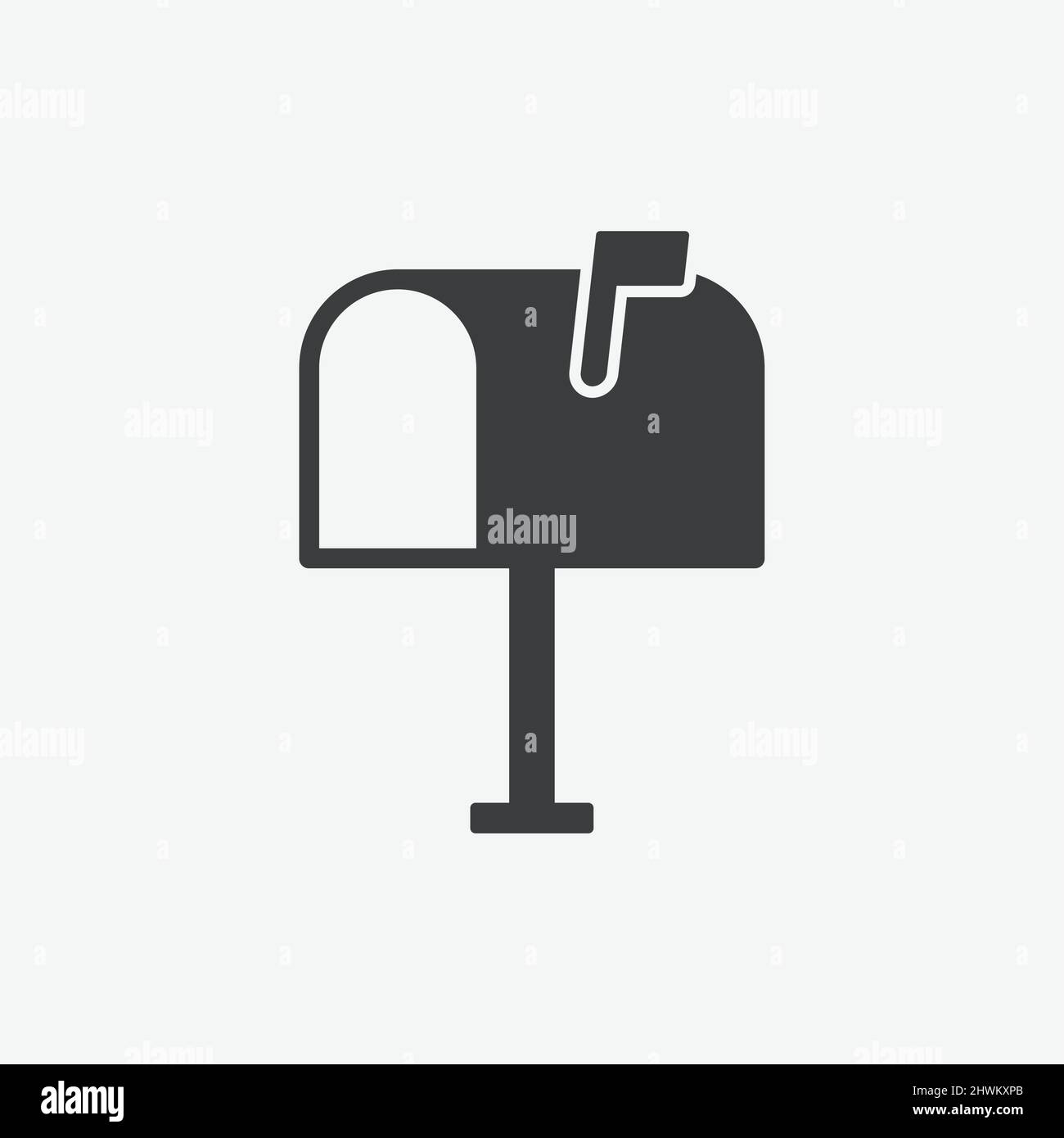 Mail Box Flat Vector Icon Stock Vector Image & Art Alamy