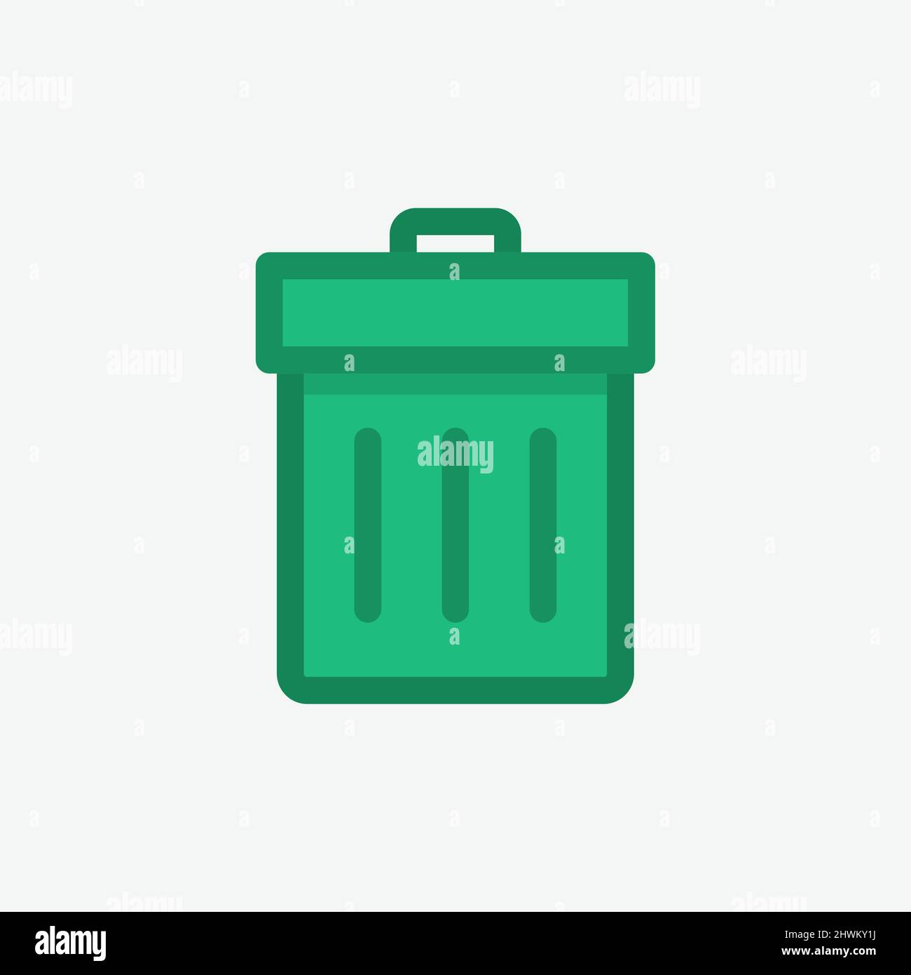 Trashcan Can Symbol Flat Vector Icon Stock Vector Image & Art Alamy