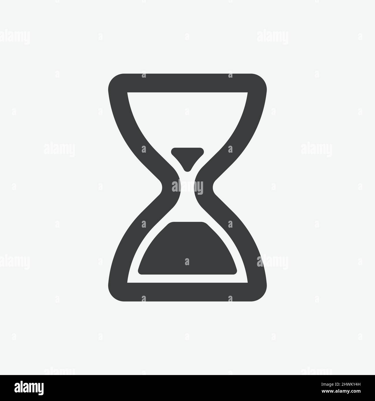 Hourglass Sand Clock Flat Vector Icon Stock Vector