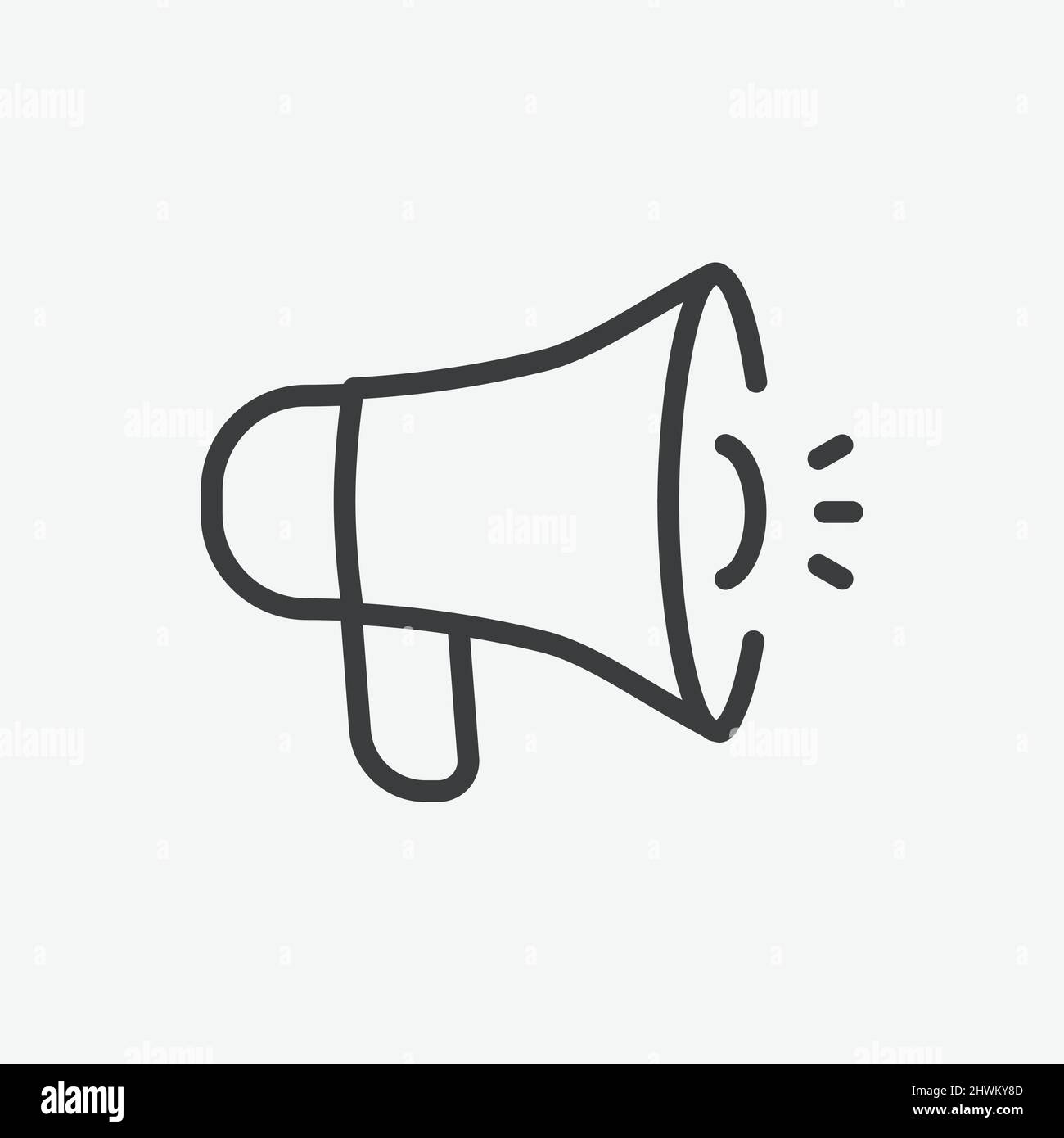 Megaphone Loudspeaker Flat Vector Icon Stock Vector