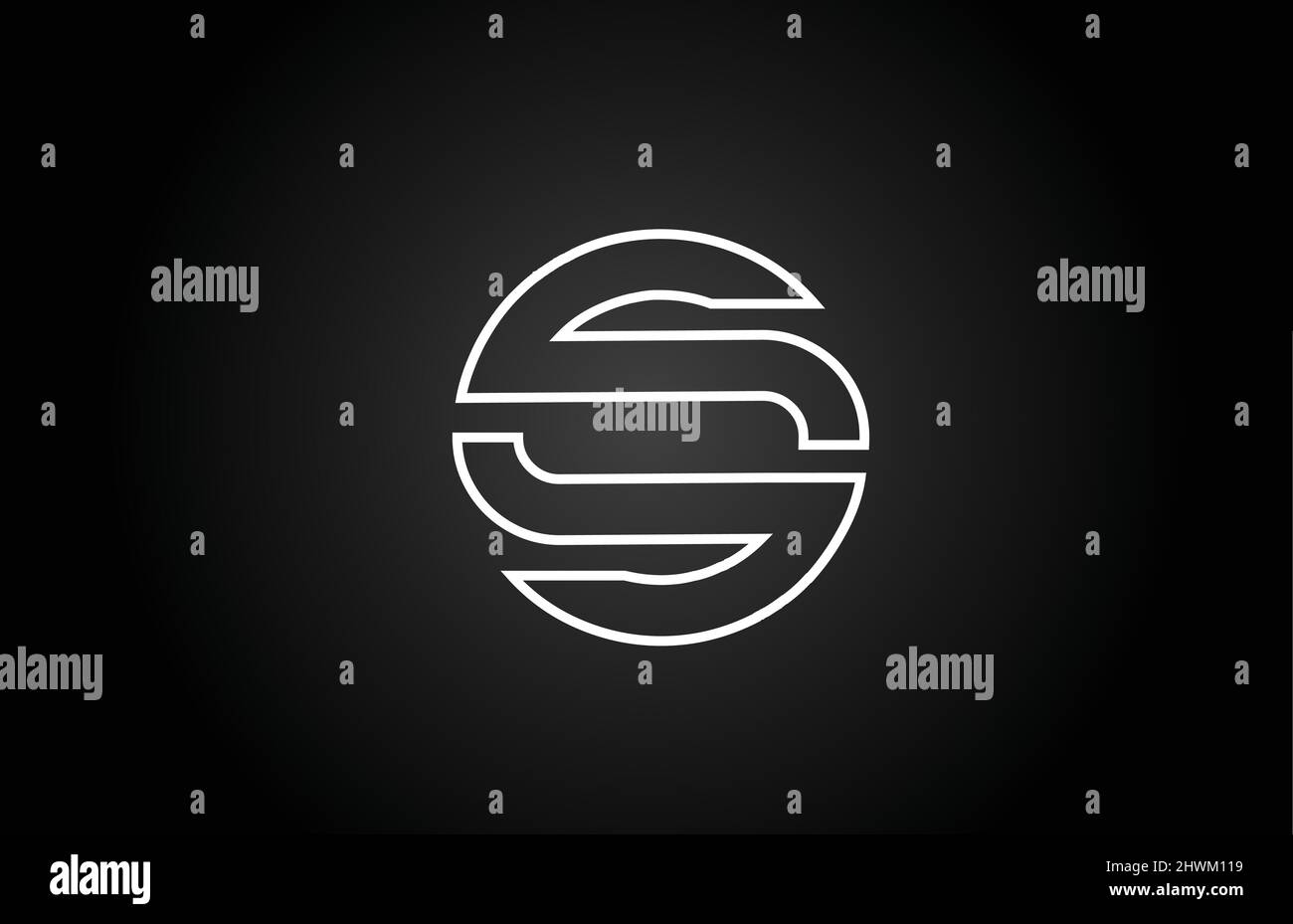 line S black and white alphabet letter logo icon design . Creative ...