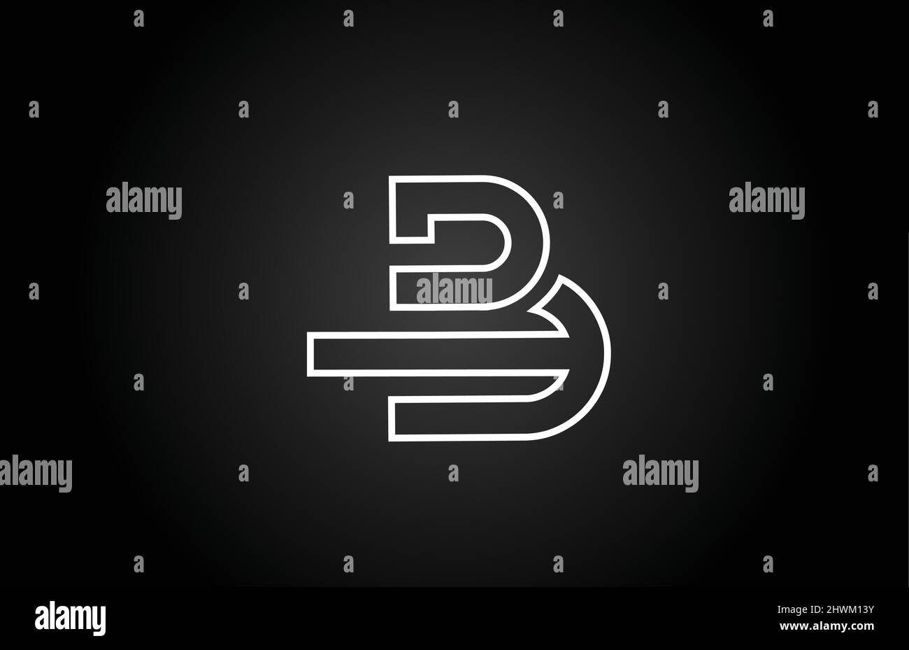 line B black and white alphabet letter logo icon design . Creative ...