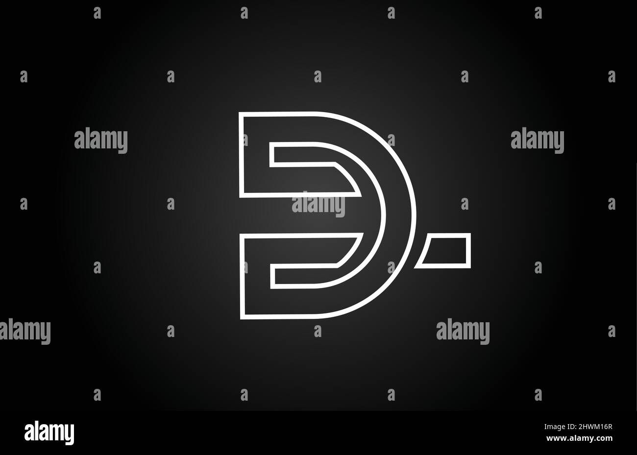 line D black and white alphabet letter logo icon design . Creative ...