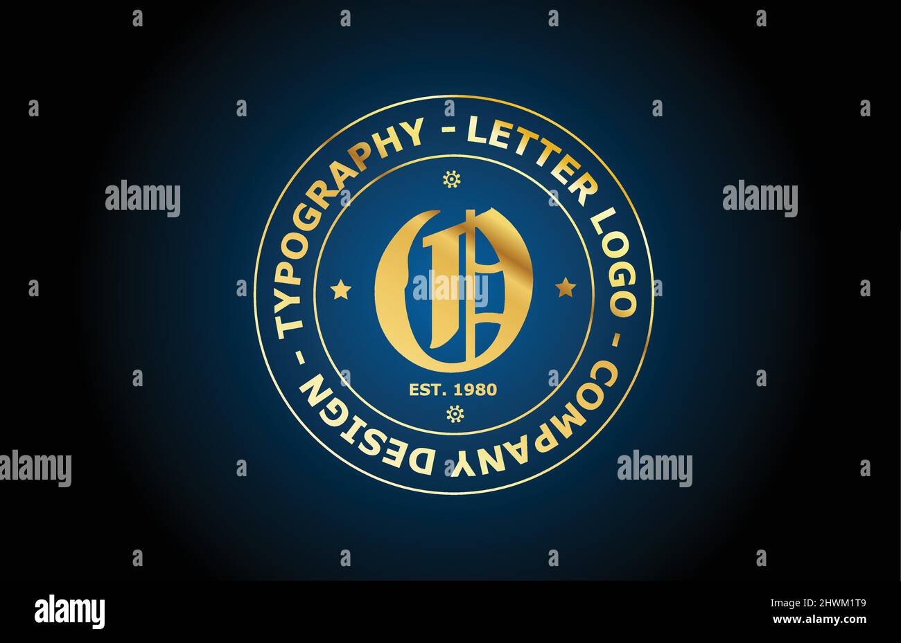 gold O vintage alphabet letter logo icon design. Creative template for ...