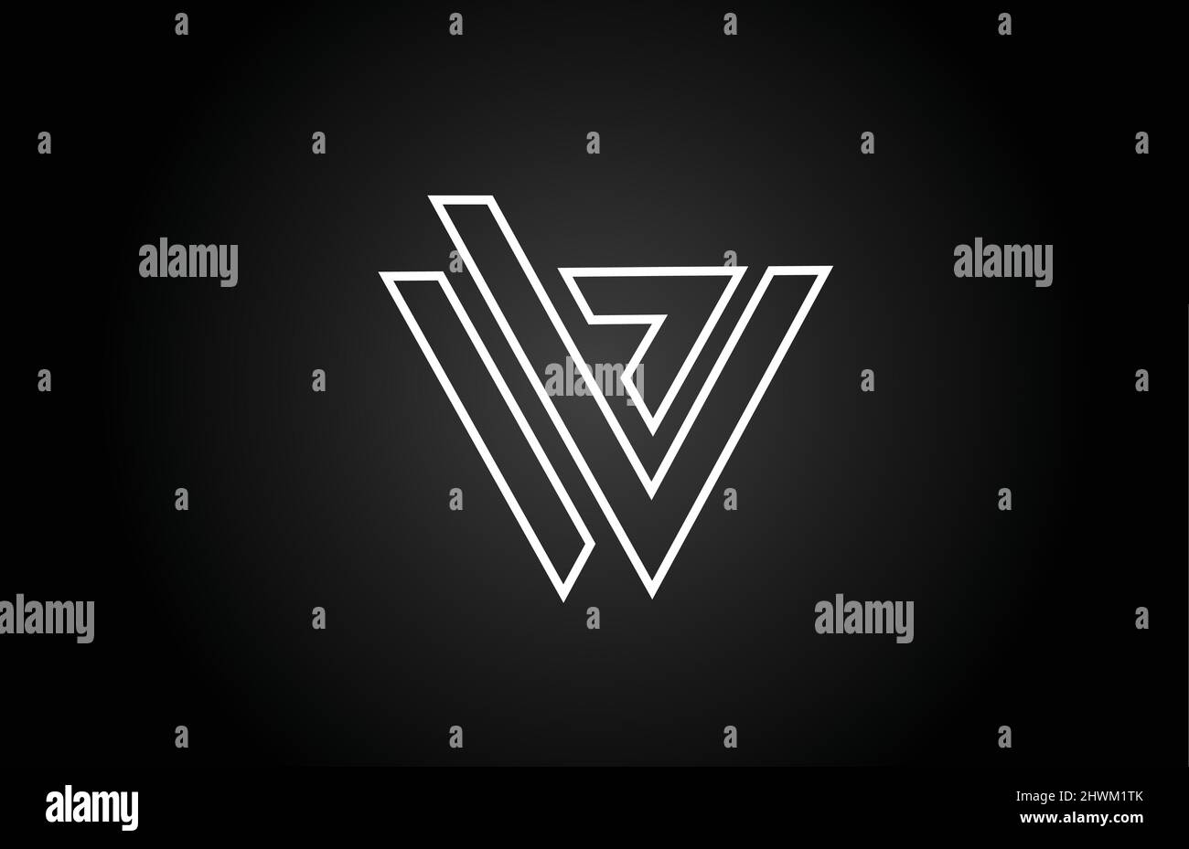 line W black and white alphabet letter logo icon design . Creative ...