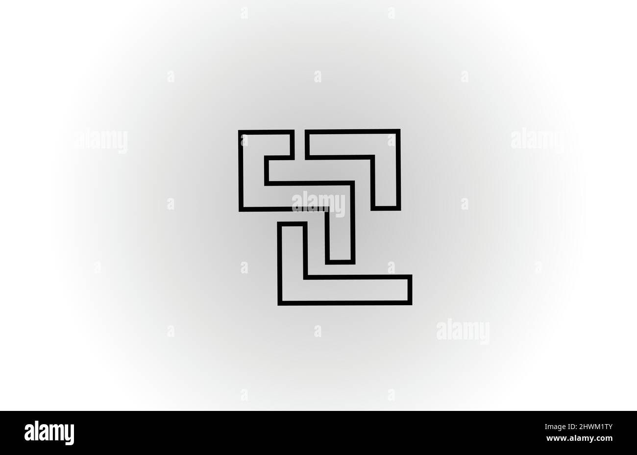 black and white T alphabet letter logo icon design with line. Creative ...