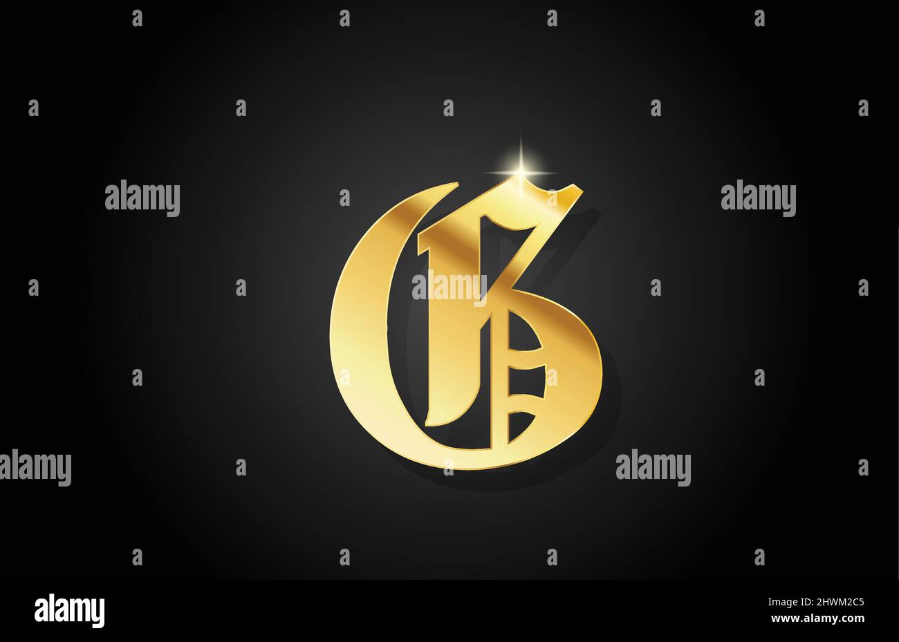 G vintage gold alphabet letter logo icon design. Creative golden ...