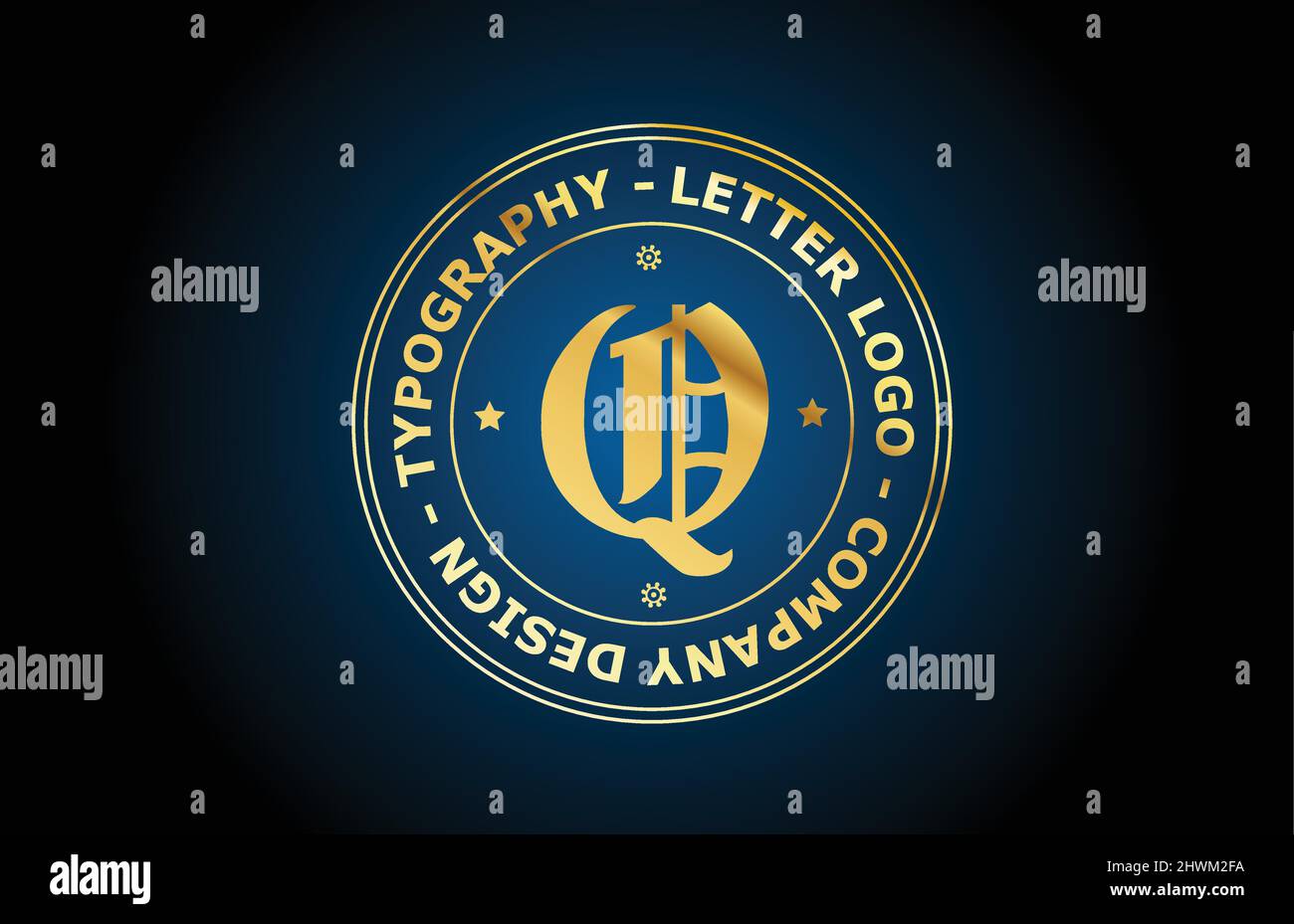 gold Q vintage alphabet letter logo icon design. Creative template for ...
