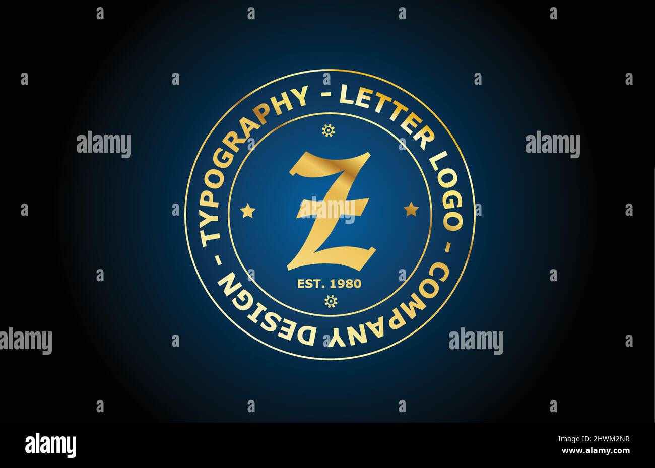 gold Z vintage alphabet letter logo icon design. Creative template for ...