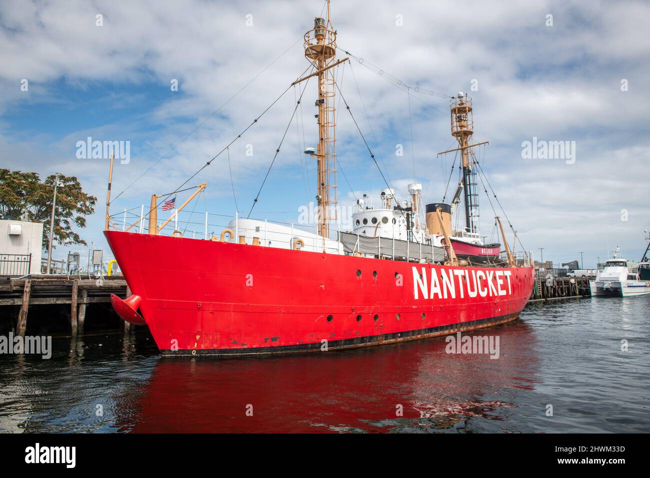 New Bedford Mass, Whaling Center and harbor Stock Photo
