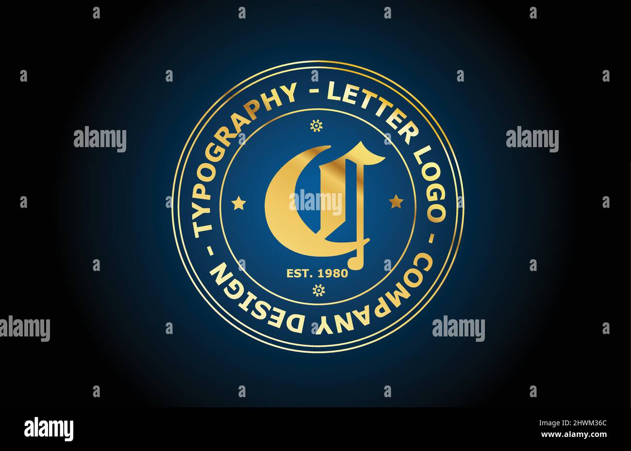 gold C vintage alphabet letter logo icon design. Creative template for ...
