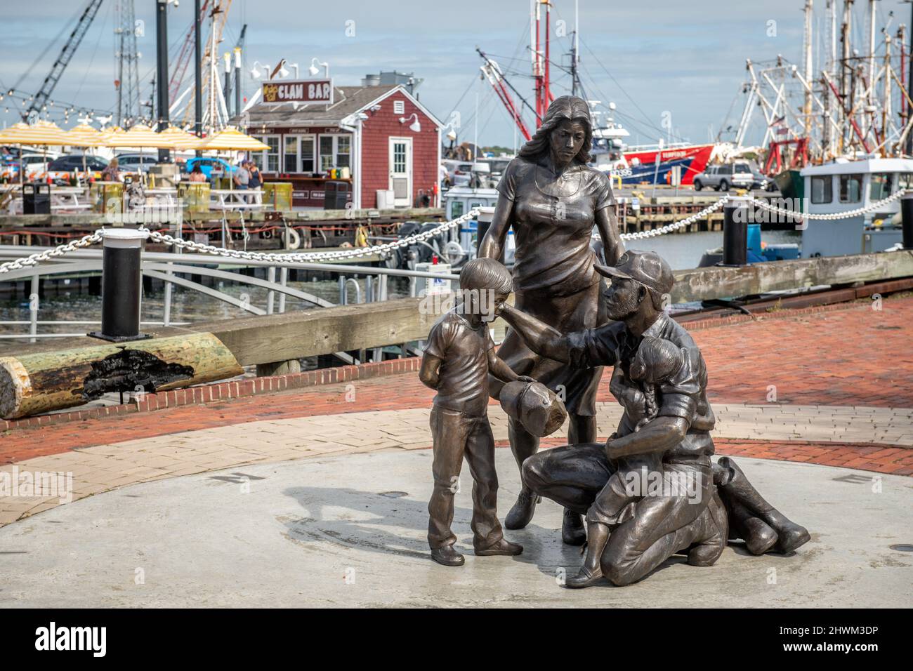 New Bedford Mass, Whaling Center and harbor Stock Photo