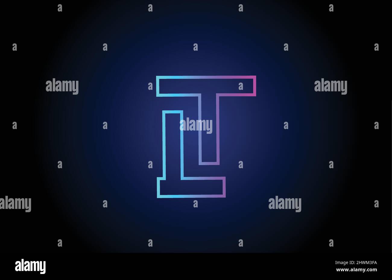 I alphabet letter logo icon design with line. Creative template for ...
