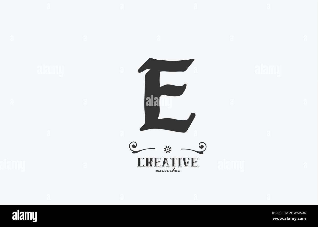 vintage E alphabet letter logo icon design. Creative template for ...