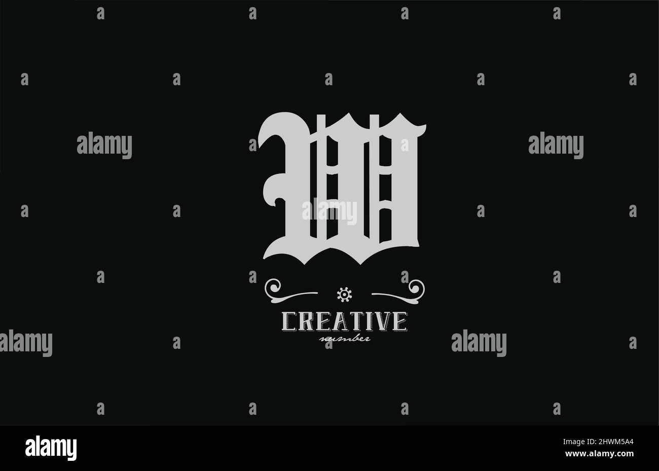 vintage W alphabet letter logo icon design. Creative company template ...