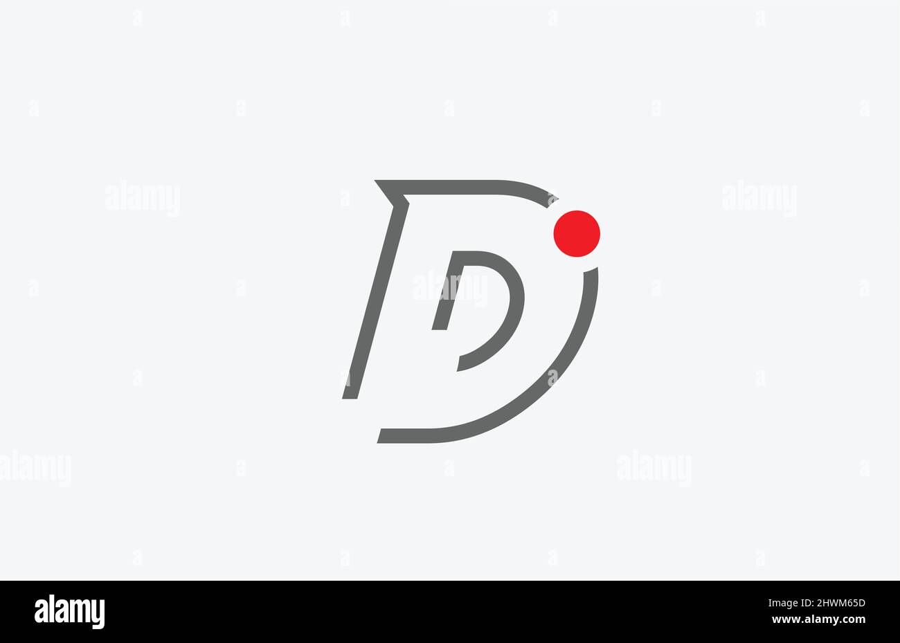 D alphabet letter logo icon design. Creative template for company Stock ...