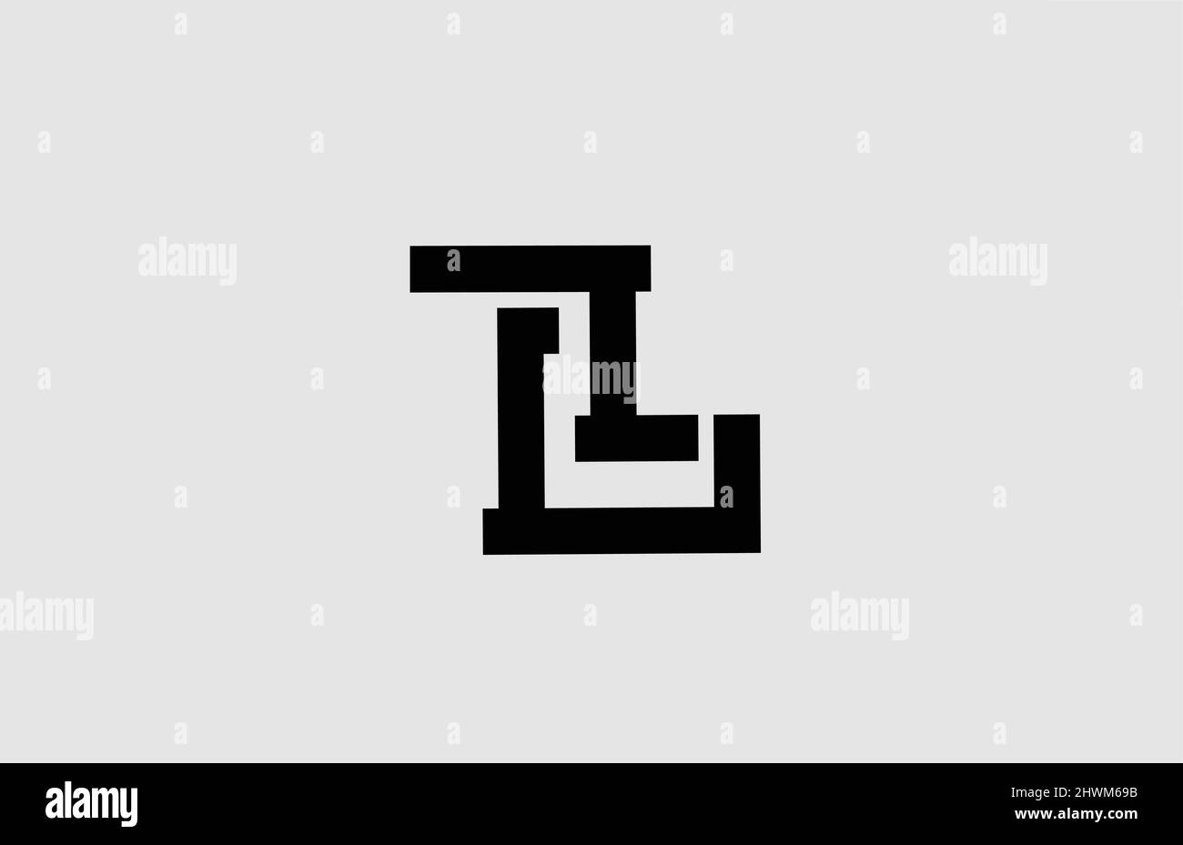 alphabet L letter logo icon with line design. Black and white template ...