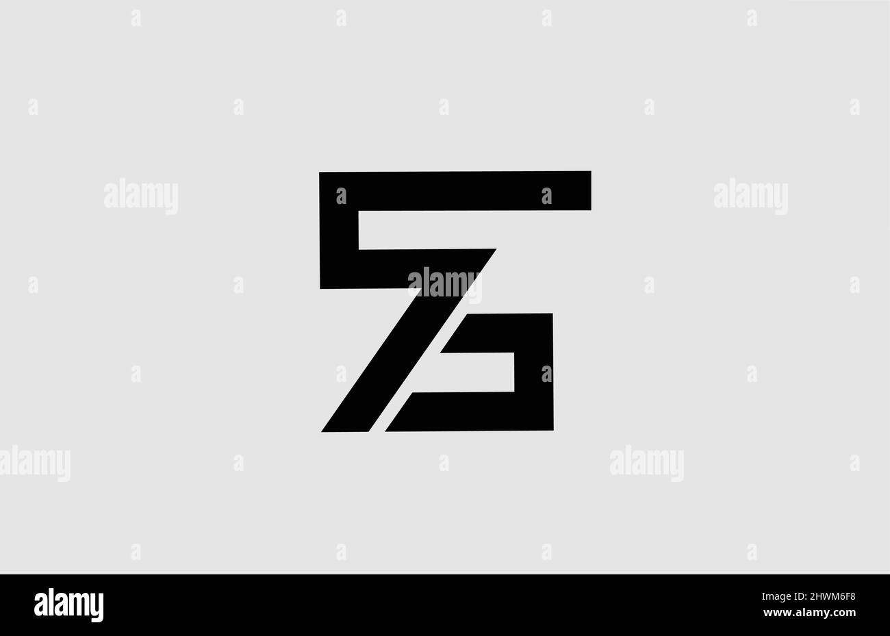 alphabet Z letter logo icon with line design. Black and white template for business and company Stock Vector