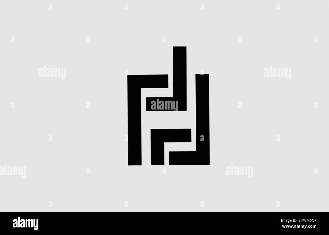 alphabet H letter logo icon with line design. Black and white template ...