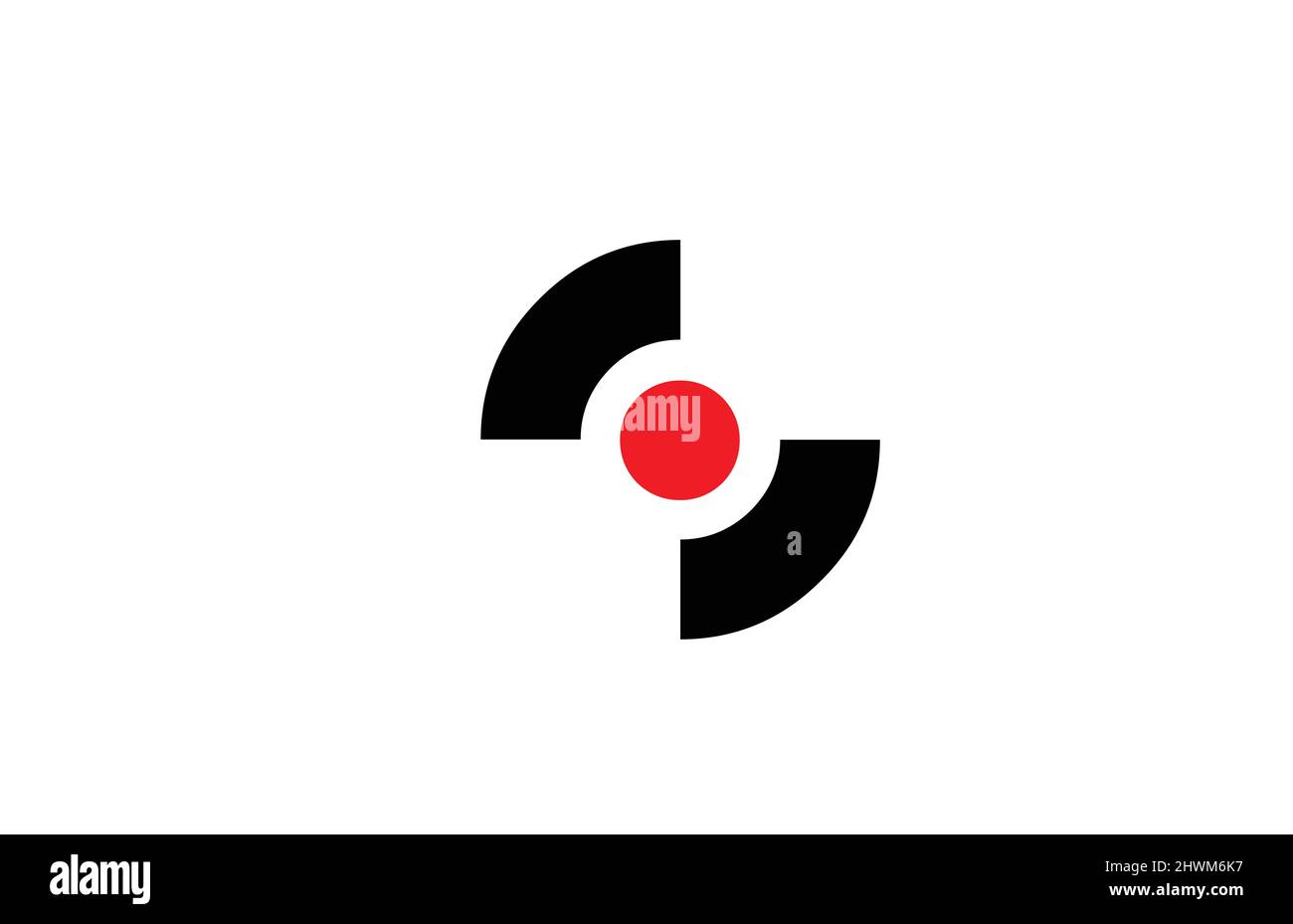 black white S alphabet letter logo icon design. Creative template for ...