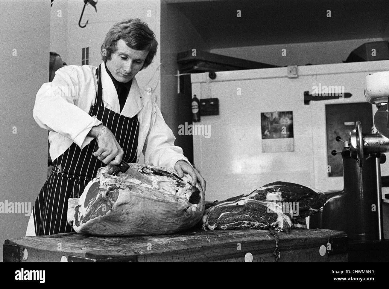 Butchers, Middlesbrough, Circa 1973 Stock Photo Alamy