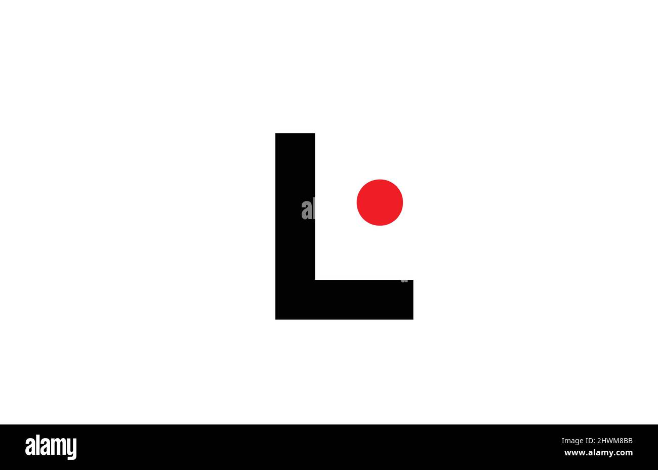 black white L alphabet letter logo icon design. Creative template for ...