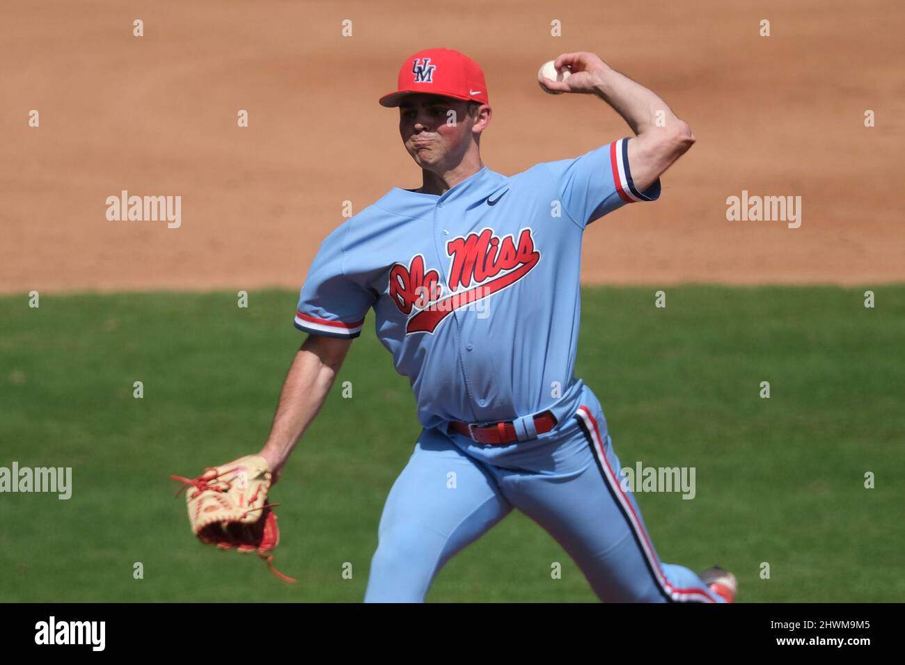 MARCH 06, 2022 Ole Miss Pitcher Jackson Kimbrell (24) delivers a