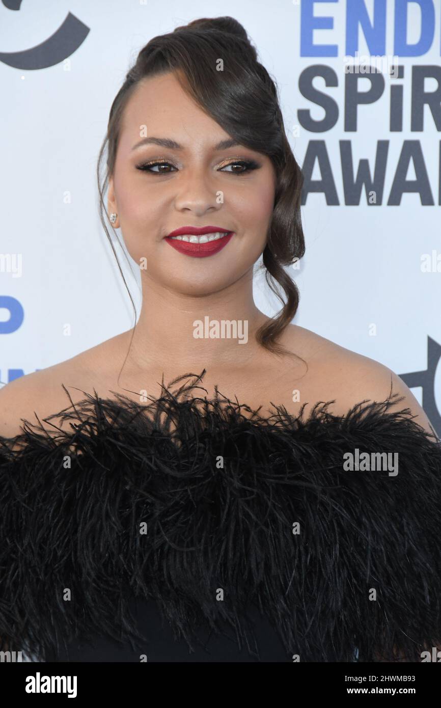 Jasmine Cephas Jones arrives at the 2022 Film Independent Spirit Awards