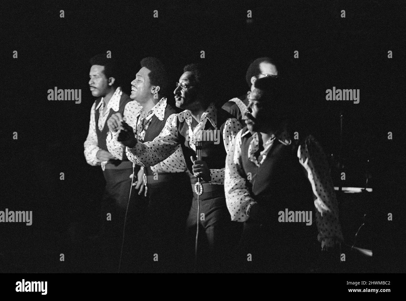 The Four Tops performing at Fiesta. Circa 1973 Stock Photo