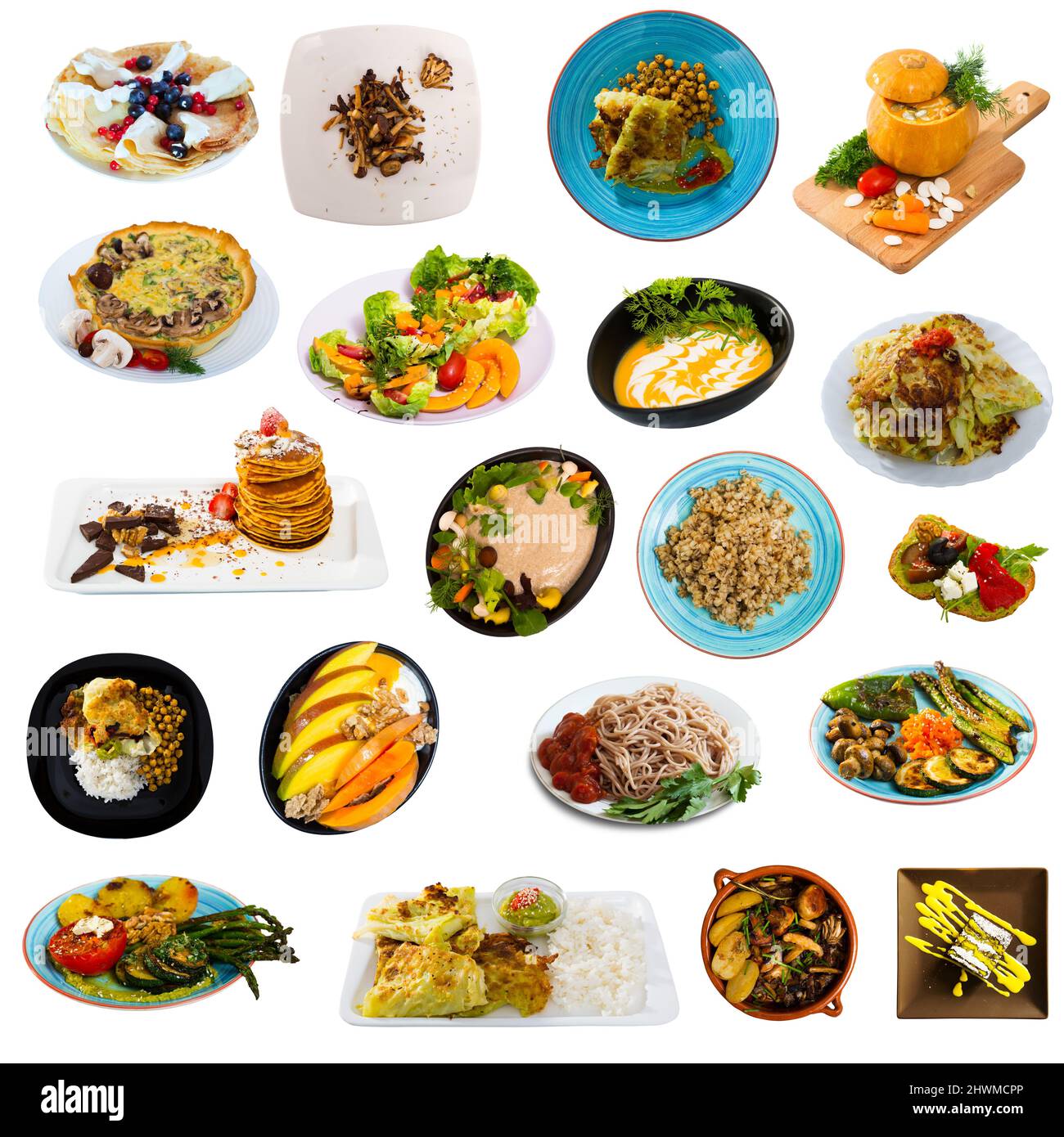 Set of vegetarian dishes Stock Photo Alamy